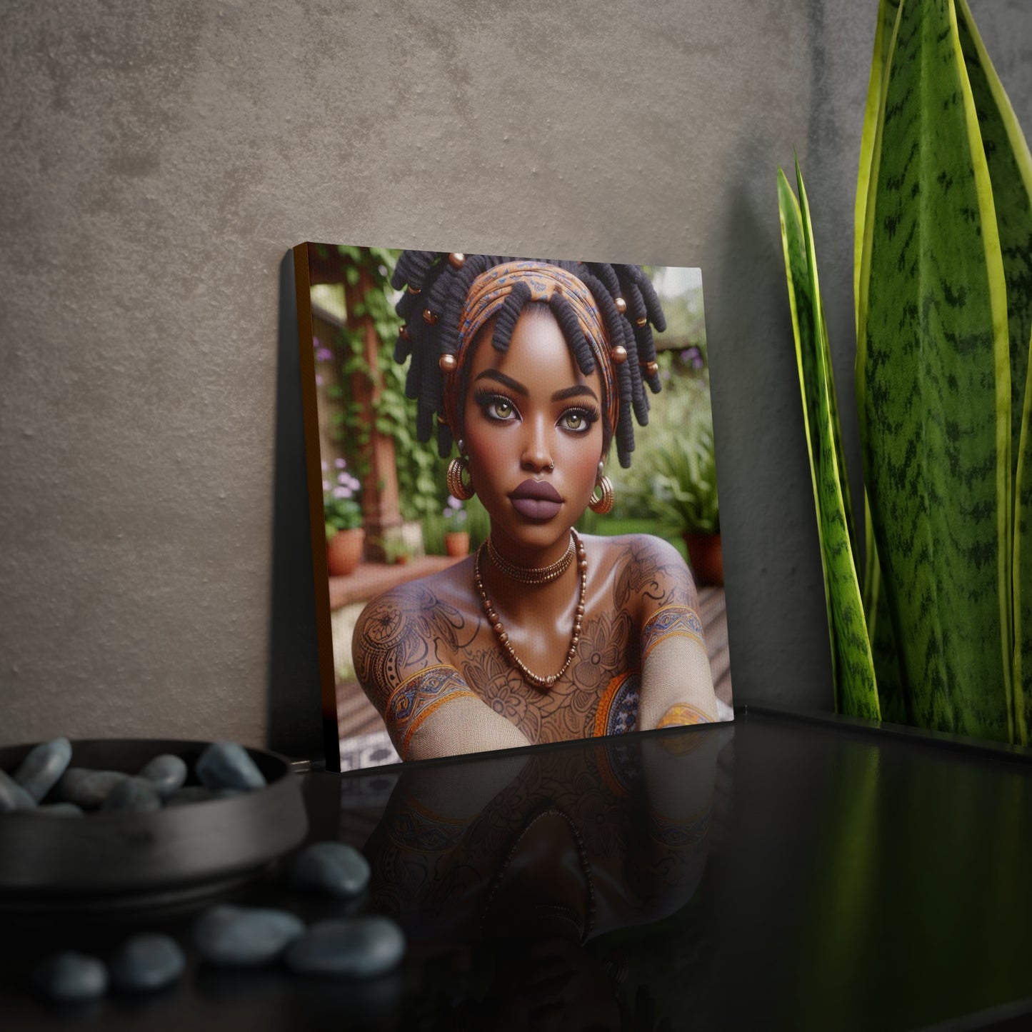 Beautiful woman Canvas Photo Tile