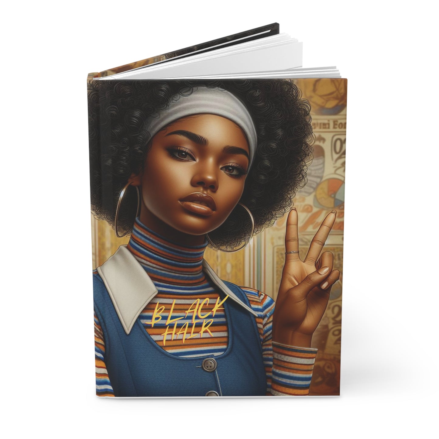 Black Hair Edition (Teresa)Hardcover Journal Matte