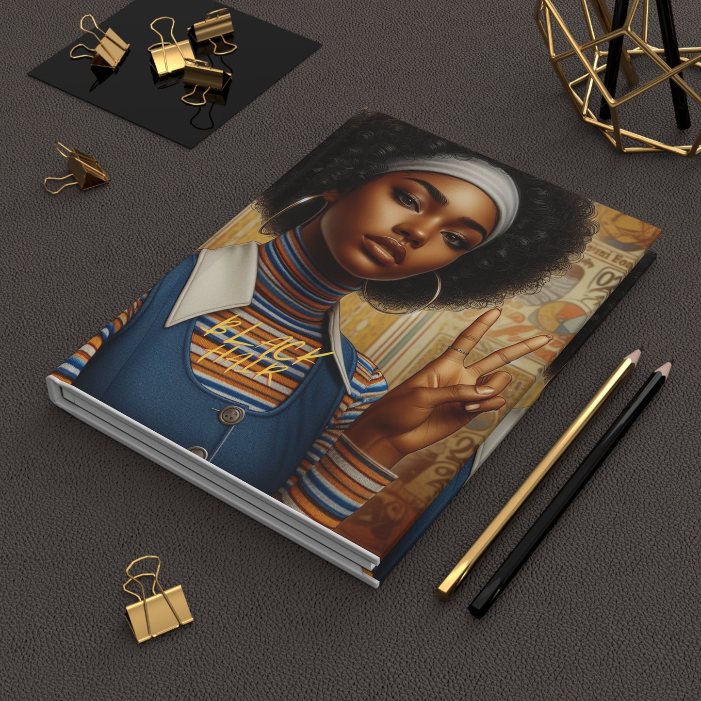 Black Hair Edition (Teresa)Hardcover Journal Matte