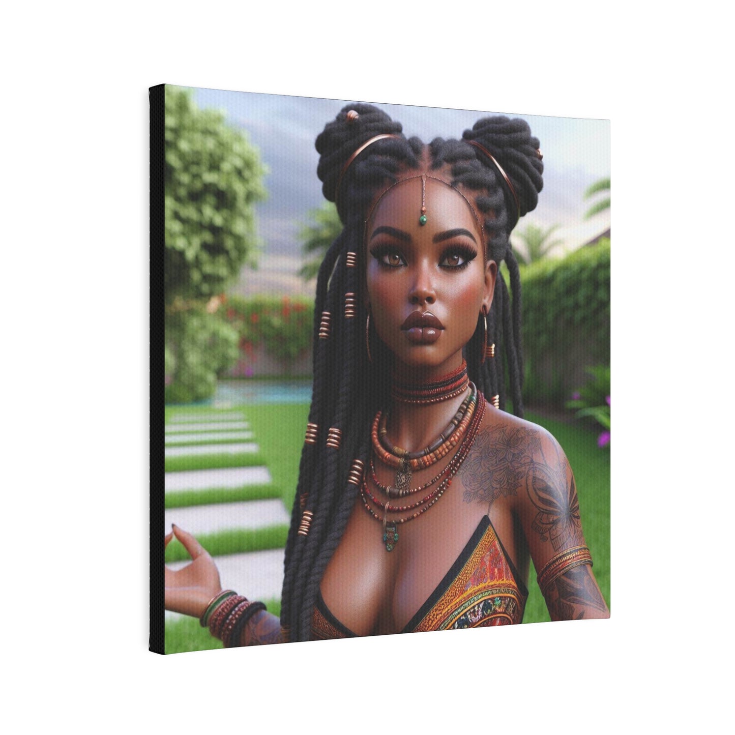 Beautiful woman Canvas Photo Tile