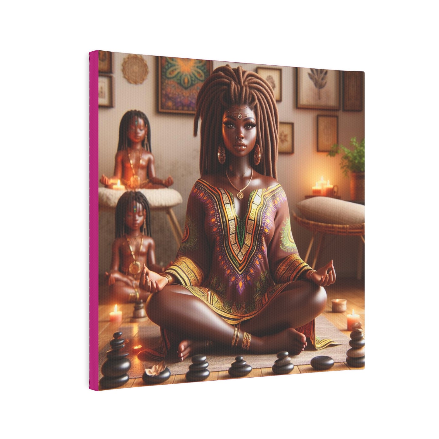 Meditation (plum) Canvas Photo Tile