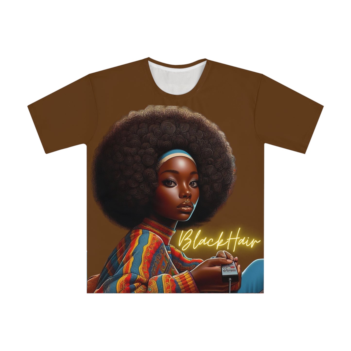 Back Hair Edition chocolate T-shirt (AOP)