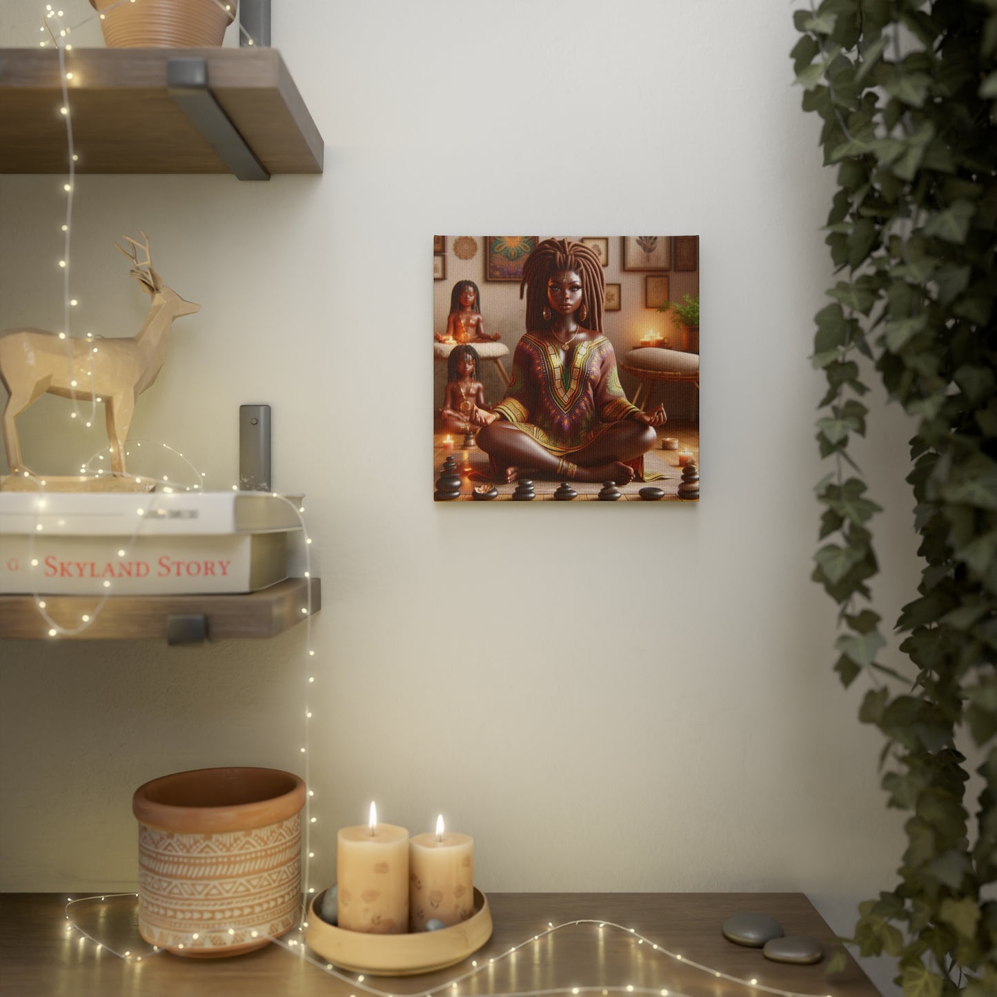 Meditation (plum) Canvas Photo Tile