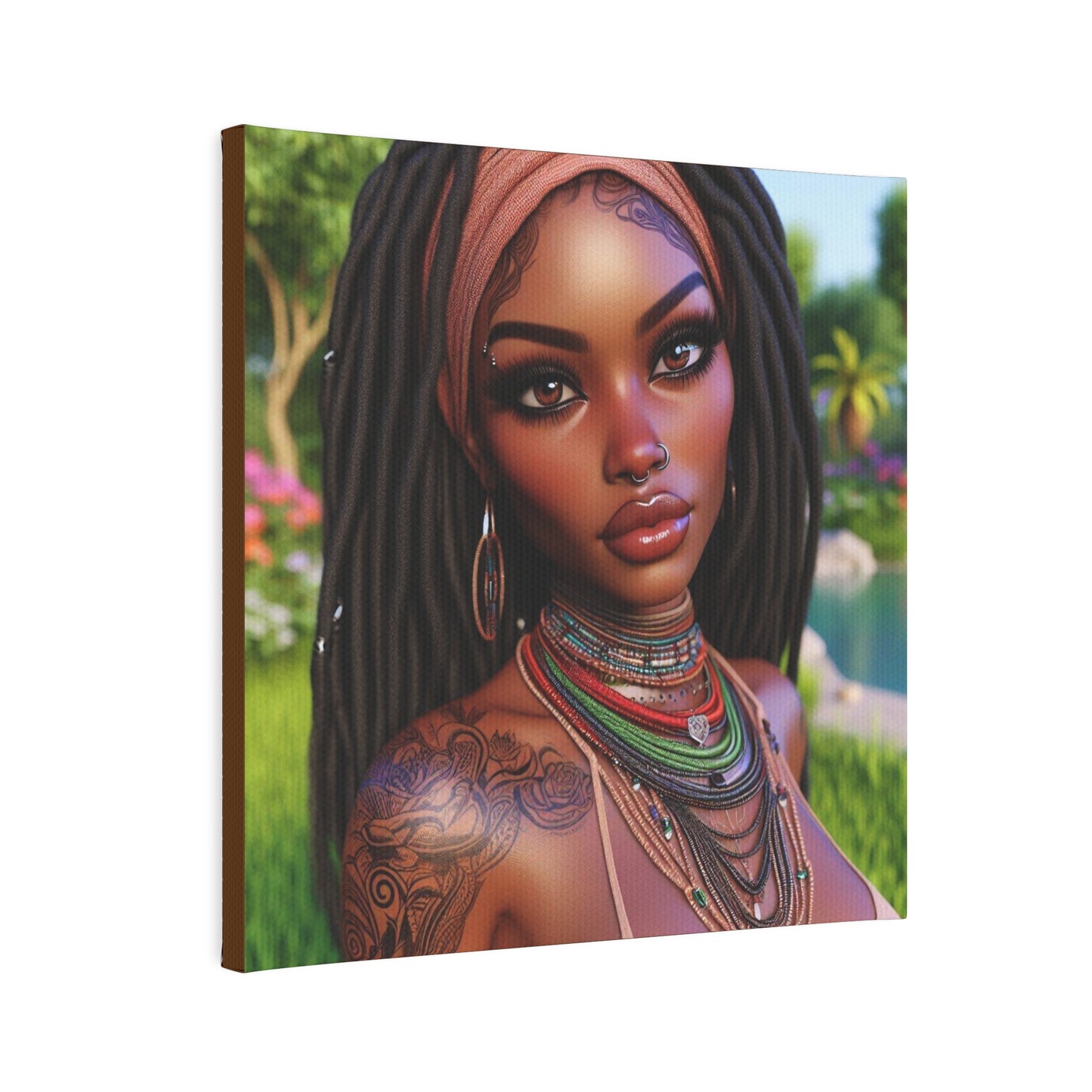 Beautiful woman Canvas Photo Tile