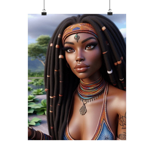 Beautiful Black women Matte Vertical Posters