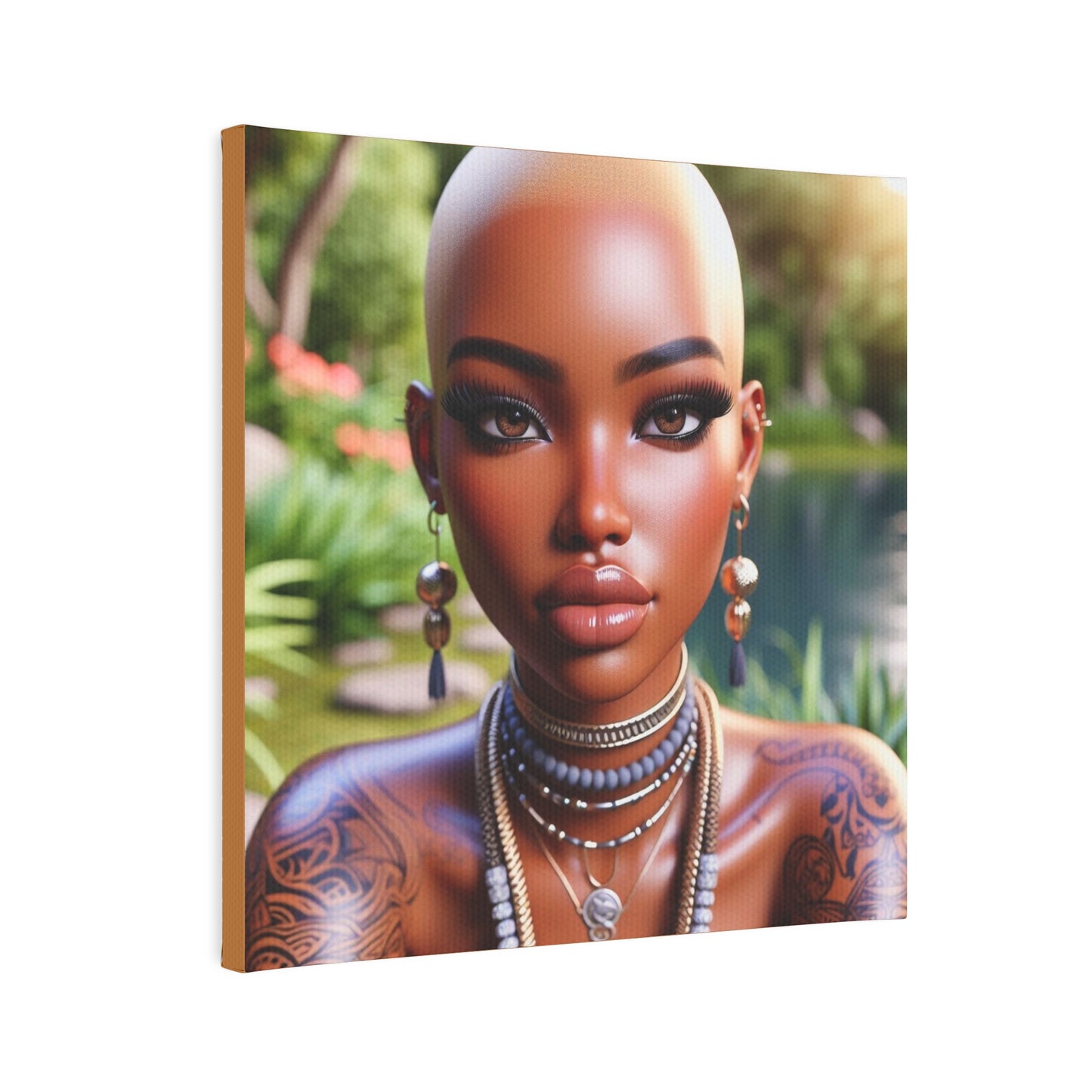 Beautiful woman Canvas Photo Tile