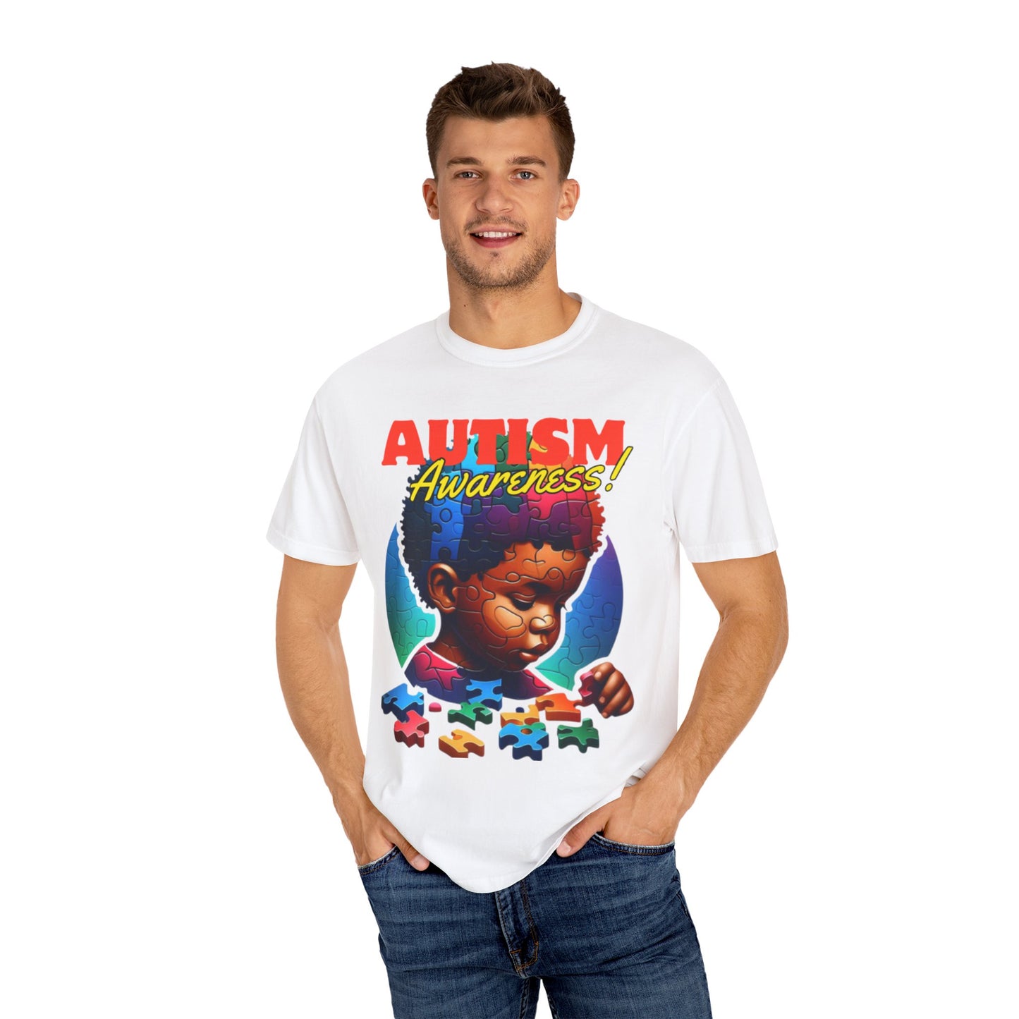 April Autism Awareness Unisex Garment-Dyed T-shirt