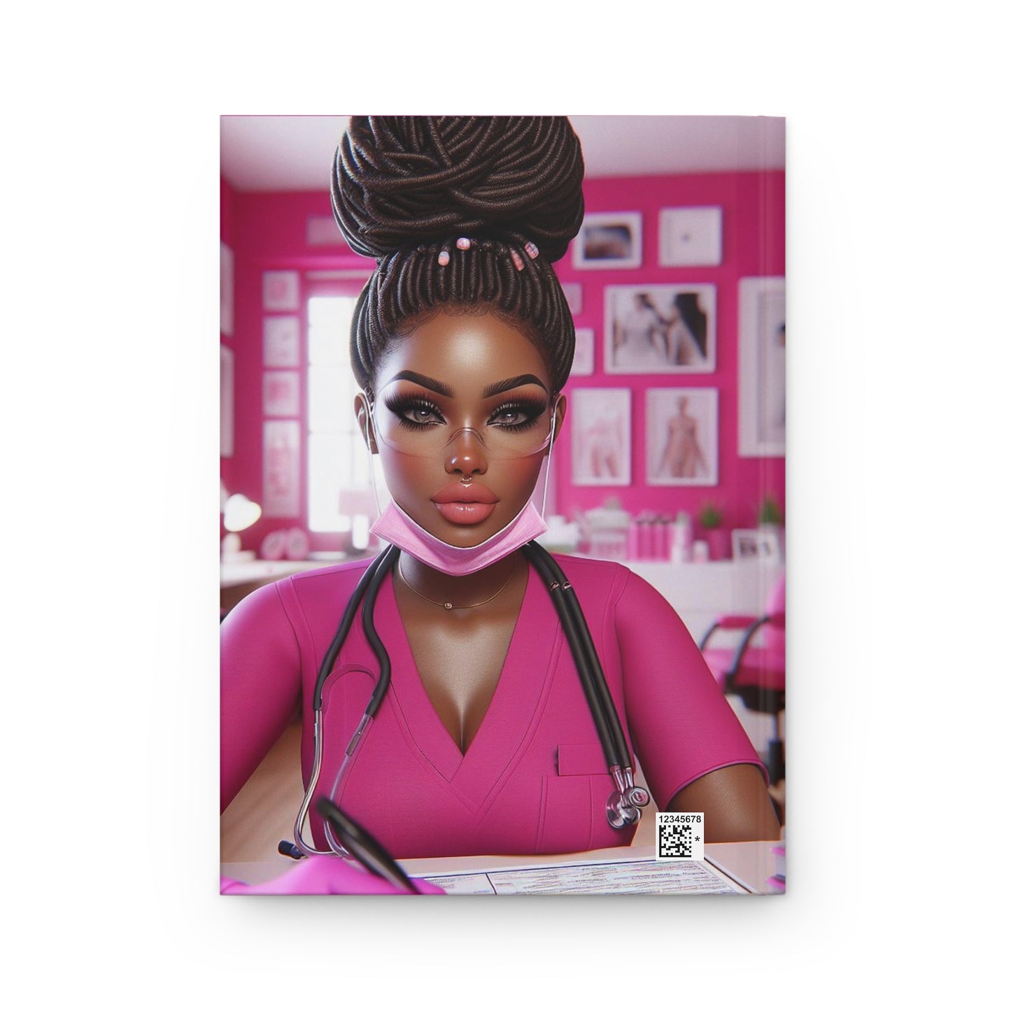 Pink Nurse Hardcover Journal Matte